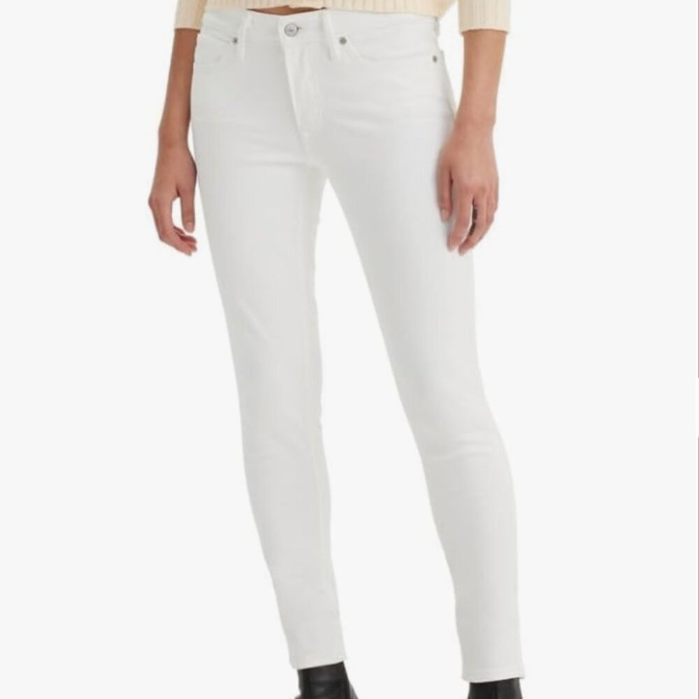 Levi's 711 Skinny White Mid Rise Jeans Sz 30/32 NWT